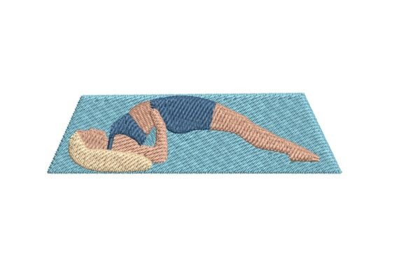 Evaluating Bridge Pose Yoga Embroidery Design for Etsy