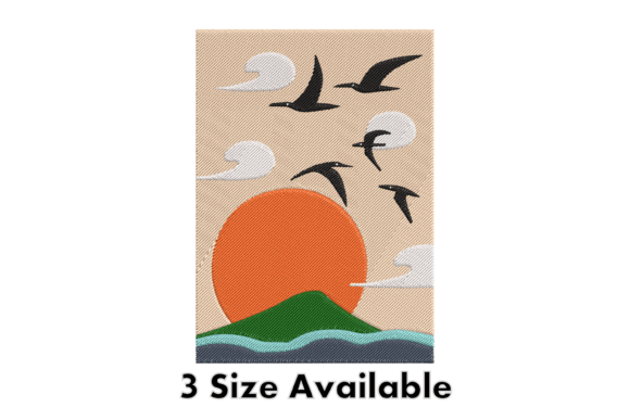 Flying Birds Sunset Embroidery File Review