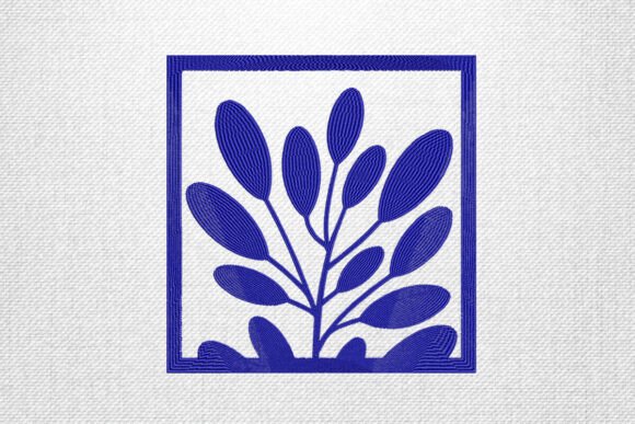 Review: Blue Leaf Branch Framed Embroidery