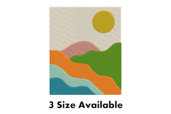Review: Colorful Abstract Landscape Embroidery