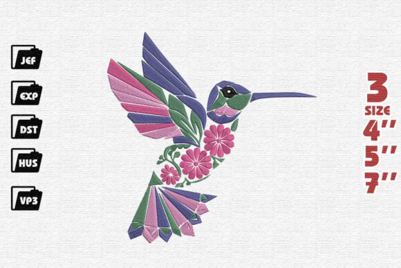 Review: Geometric Hummingbird Embroidery for Real Projects
