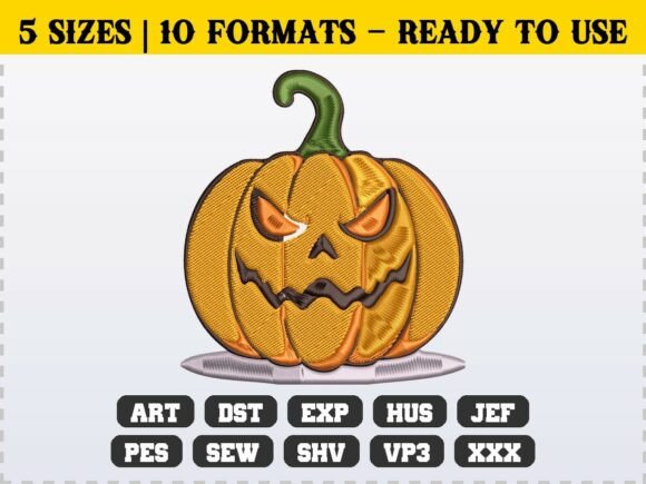 Review: Halloween Pumpkin Face Embroidery Design