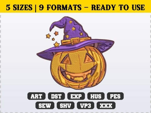 Review: Halloween Pumpkin Witch Hat Embroidery