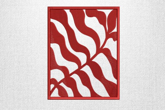 Review: Red Abstract Embroidery Design for Apparel
