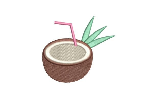 Review: Tropical Coconut Drink Embroidery Design