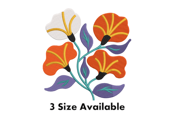 Reviewing Bold Floral Embroidery Design for Merch