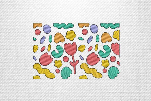 Reviewing Colorful Floral Abstract Embroidery for Merch
