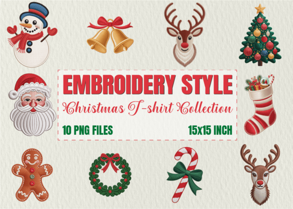 Reviewing the Christmas Embroidery Style T-Shirt Design