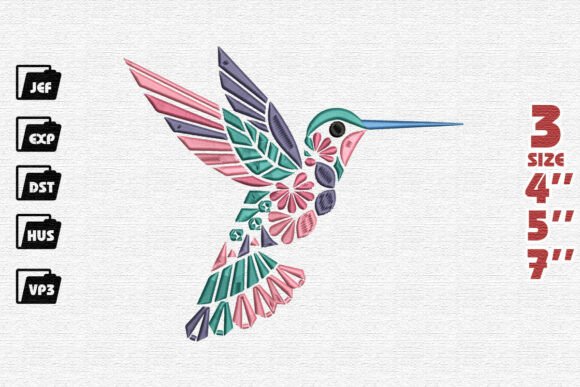 Reviewing the Floral Hummingbird Embroidery Design
