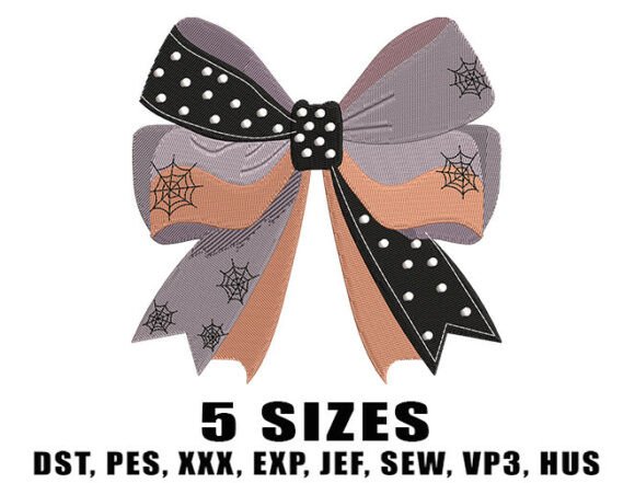 Reviewing the October Spooky Bow Embroidery Design
